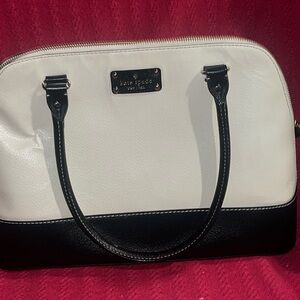 Kate Spade Black and Cream Satchel